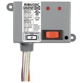 Functional Devices RIBU2SC | FDI | Enclosed Relays 10Amp 1 SPST + 1 SPDT 10-30Vac/dc or 120Vac + Override