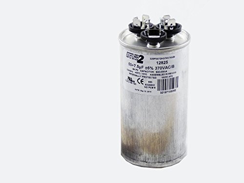MARS 12825 Motor Dual Run Capacitor Round 50 + 7.5 uf MFD 370 Volt VAC