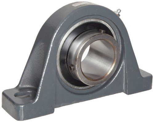 Browning VPS-323 AH Pillow Block Ball Bearing, 2 Bolt, Air Handling Duty, Setscrew Lock, Contact and Flinger Seal, Cast Iron, Inch, 1-7/16" Bore, 2-1/8" Base To Center Height