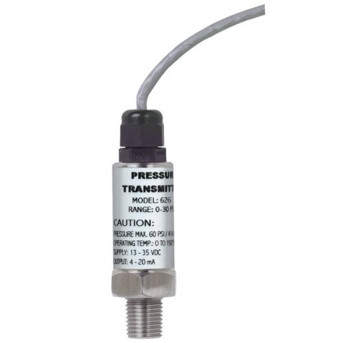 Dwyer Instruments 628-10-GH-P1-E1-S1 Transmitter, 0 - 100 PSI, 36 In Lead