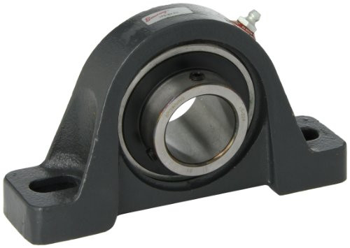 Browning VPS-224 AH Pillow Block Ball Bearing, 2 Bolt, Air Handling Duty, Setscrew Lock, Contact and Flinger Seal, Cast Iron, Inch, 1-1/2" Bore, 2" Base To Center Height