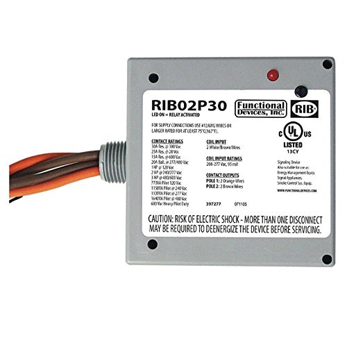 Functional Devices RIB02P30 DPST 30A Power Control Relay