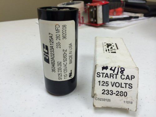 MARS 11018 - OEM Replacement Motor Start Capacitor 110-125 Volt 233-292 MFD