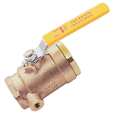 CONBRACO 50-GB7-A1A 1-1/2" Dual Tapped (1/4) Gas Shutoff Ball Valve