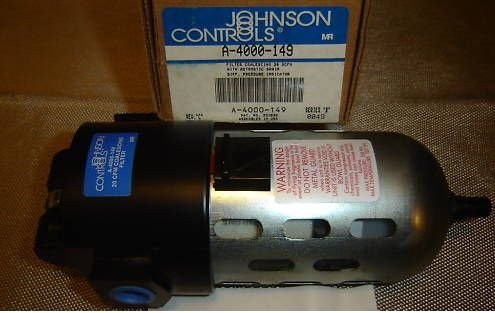 Johnson Controls A-4000-1048 Pneumatic Oil Filter, 3/8 In. NPT, 17 cfm