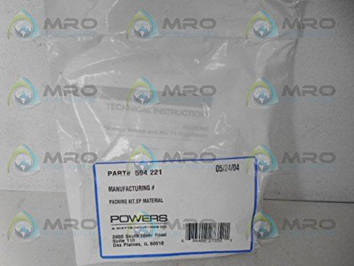 POWERS 594-221 Process Controls 594221 3/8"WTR.SVC.STEM PACKING KIT