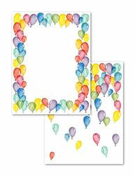 Astrodesigns 2-Sided Preprinted Stationery, 8.5" x 11", Watercolor Balloons, 100 Sheets (91256)