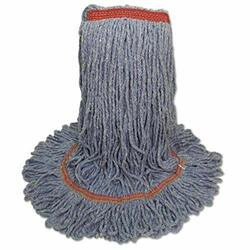 Boardwalk BWK503BLNB 1 in. Super Loop Cotton/Synthetic Fiber Wet Mop Head - Large, Blue (12/Carton)