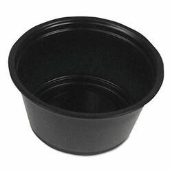 Boardwalk BWKPRTN2BL 2 oz. Polypropylene Souffle/Portion Cups - Black (125 Sleeves/Carton, 20/Sleeve)