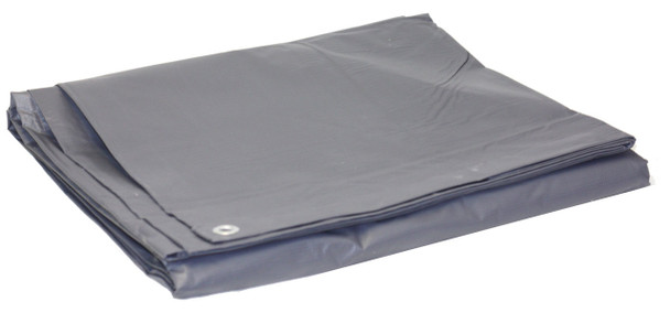 Heavy Duty Vinyl Tarp 10oz Grey w/ Grommets Truck Covers PVC Coated Polyester