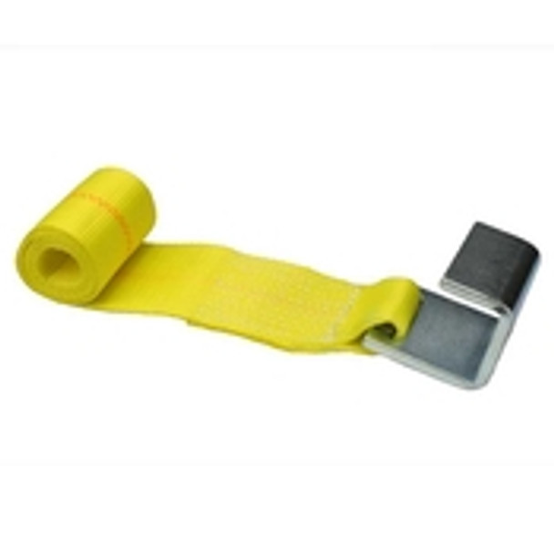 4" x 5' Roll off Container Winch Strap w/ Flat Hook