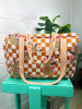 Gold Checkered Jaguar Weekender