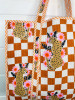 Gold Checkered Jaguar Tote