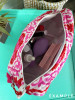 Gold Checkered Jaguar Cosmetic Bag