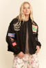 Black West League Varsity Bomber Jacket