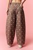 Brown Dottie Barrel Pants