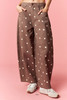 Brown Dottie Barrel Pants