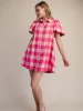 Wanda Pink Check Dress