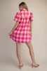 Wanda Pink Check Dress