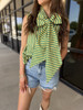 Green Trina Tie Top