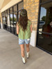 Green Trina Tie Top