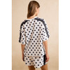 Deville Set Wht/Blk Polka Dot
