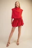 Poppy Red Skort