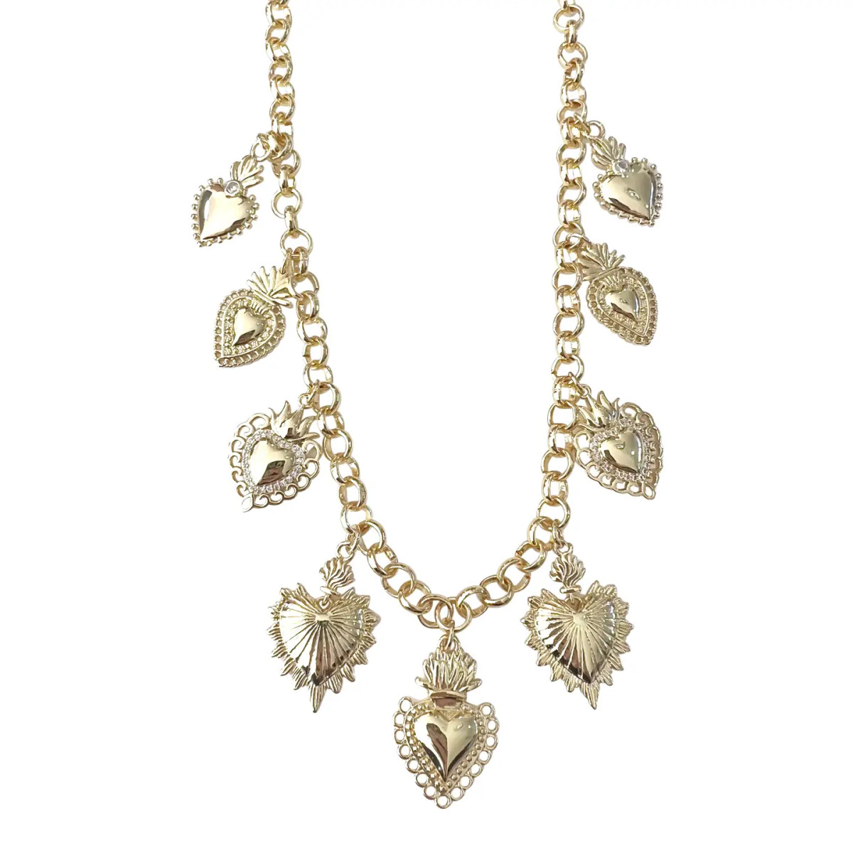 Elizabeth Heart Charm Necklace