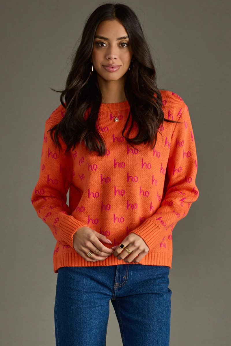 Orange HO HO HO Sweater
