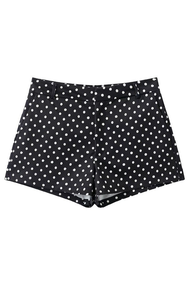 Black Dixie Dot Shorts