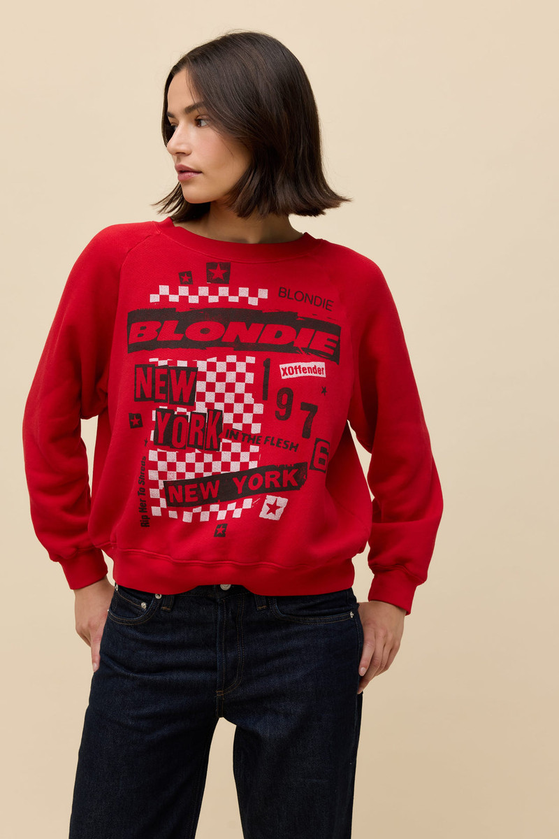 Blondie Self-Titled Shrunken Raglan Sweatshirt