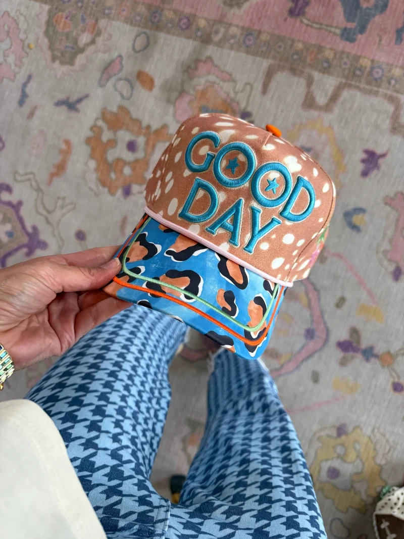 Blue Spotted Good Day Hat