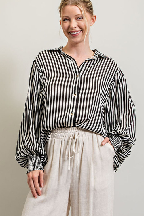 Black Stripe Double Dare Top