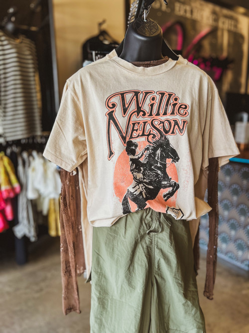 Willie Nelson Route 66 Tee Sand