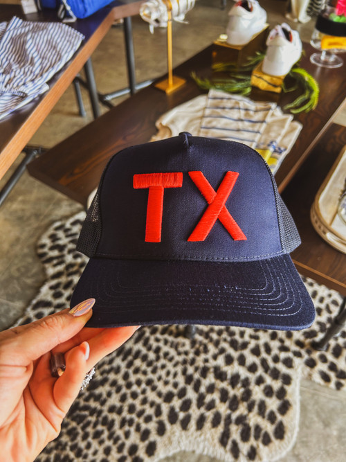 NVY/Red Puff TX Trucker Hat