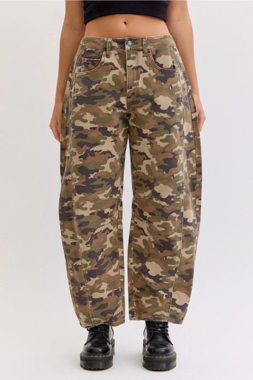 Cami Camo Barrel Jean