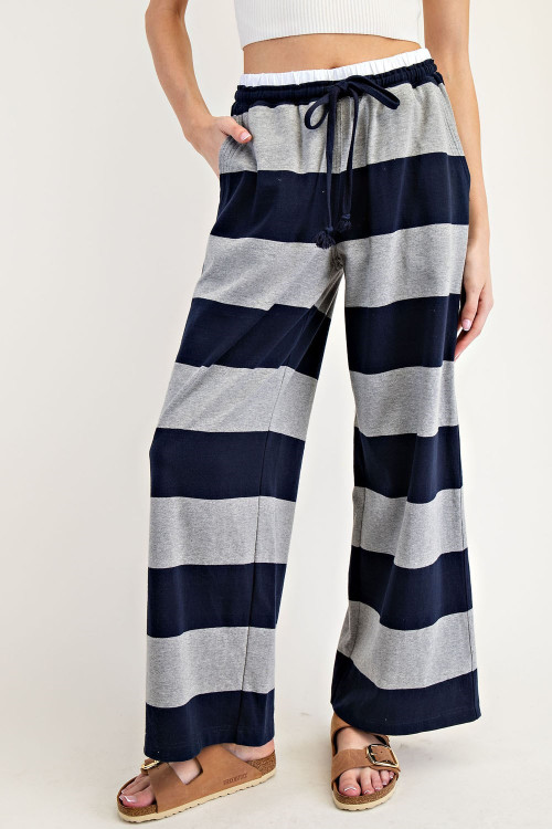 Siesta Pants Navy Strip