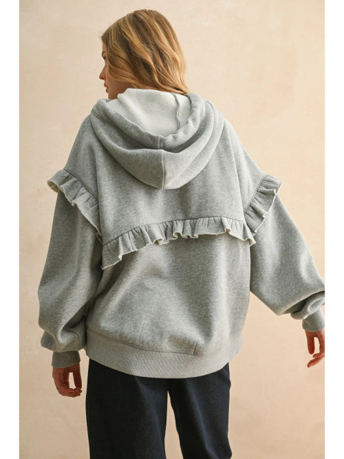 Rayleen Ruffle Hoodie