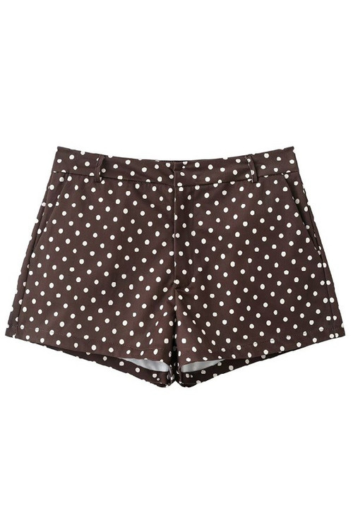 Brown Dixie Dot Shorts