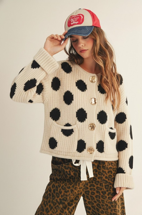 Ivory Delila Dot Sweater
