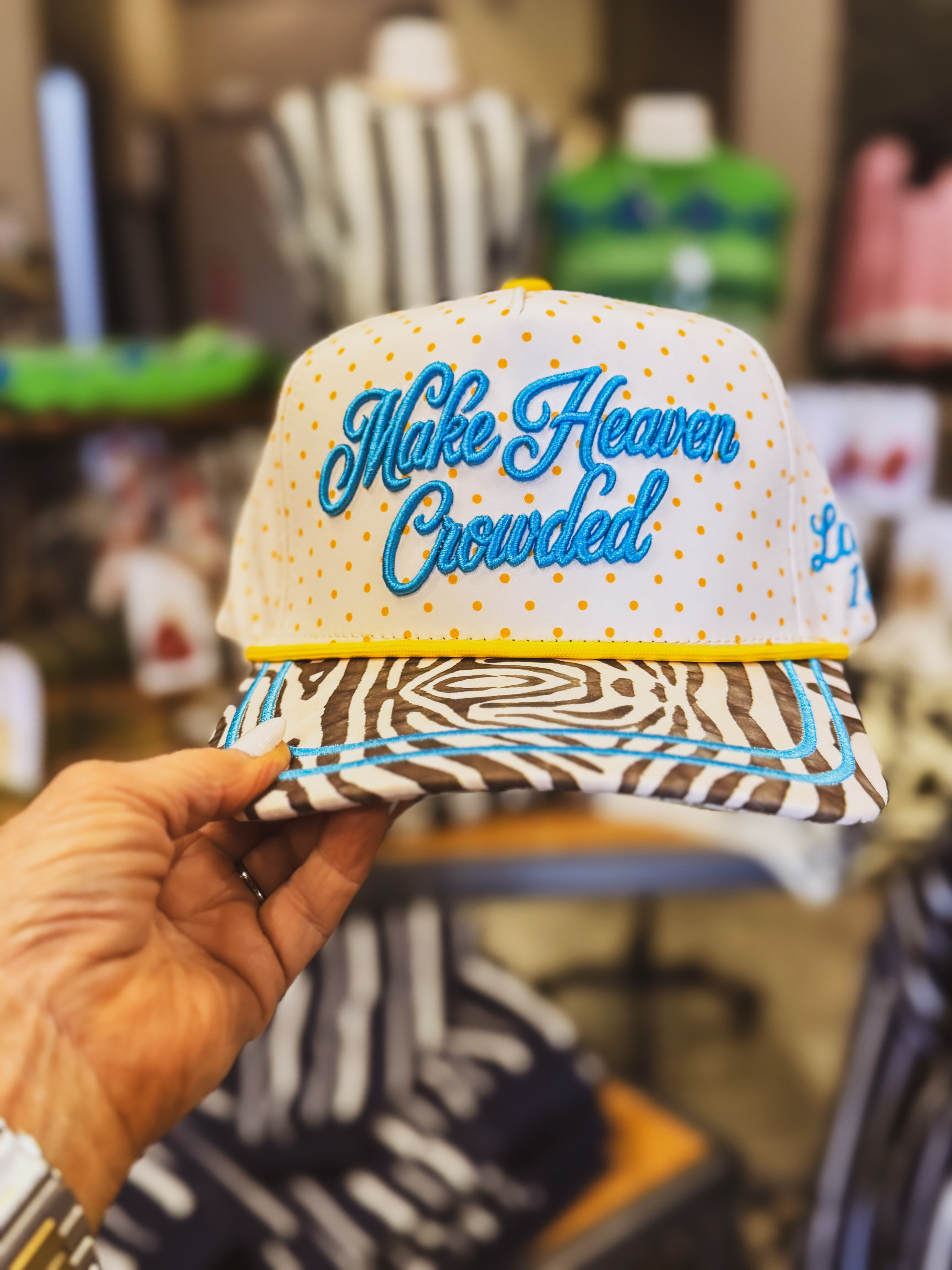 Make Heaven Crowded Zebra Trucker Hat - Vibeage