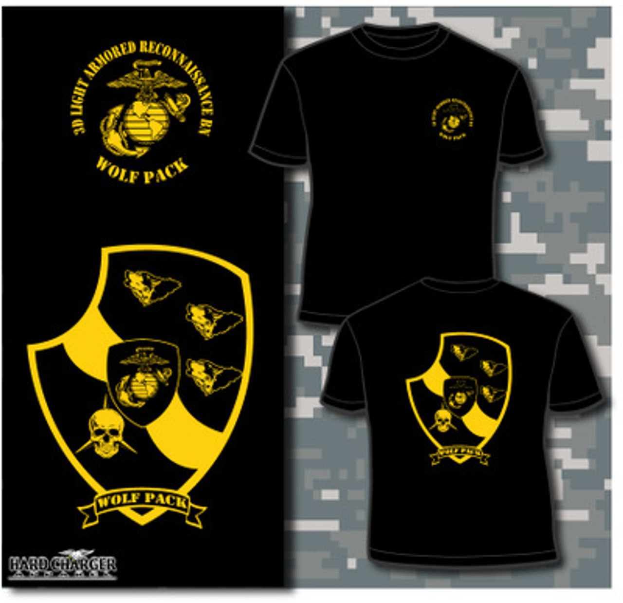3rd Light Armored Reconnaissance Battalion T- shirt - Hard