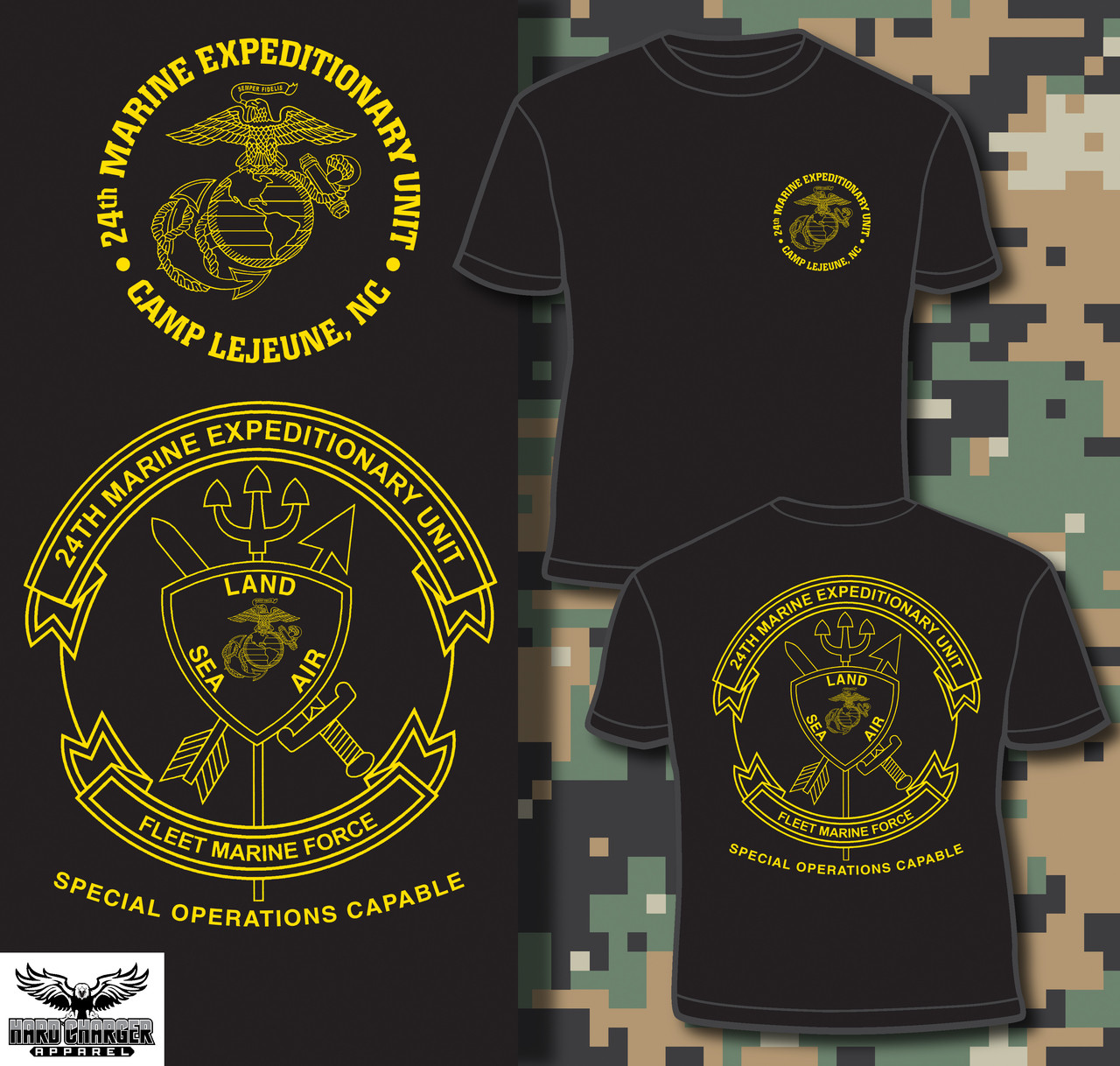 24th Marine Expeditionary Unit (24th MEU) T-shirt - Hard Charger 