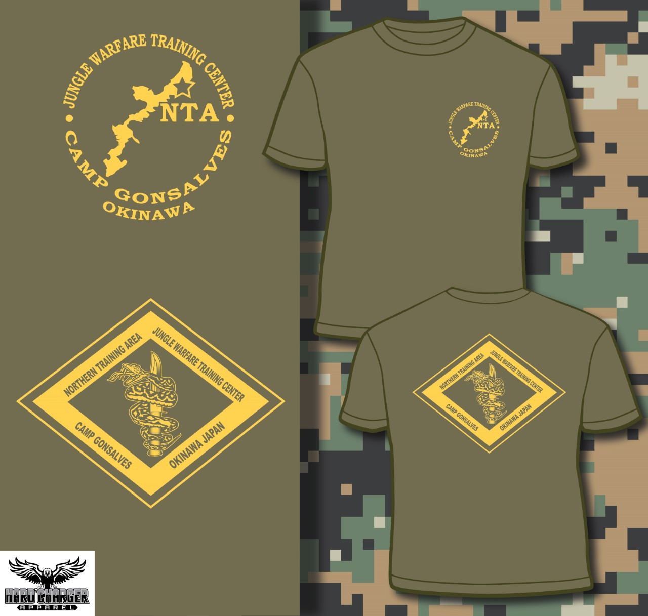 Marine Corps NTA Okinawa Jungle Warfare School T-shirt - Hard Marine Corps NTA Okinawa Jungle Warfare School T-shirt - Hard
