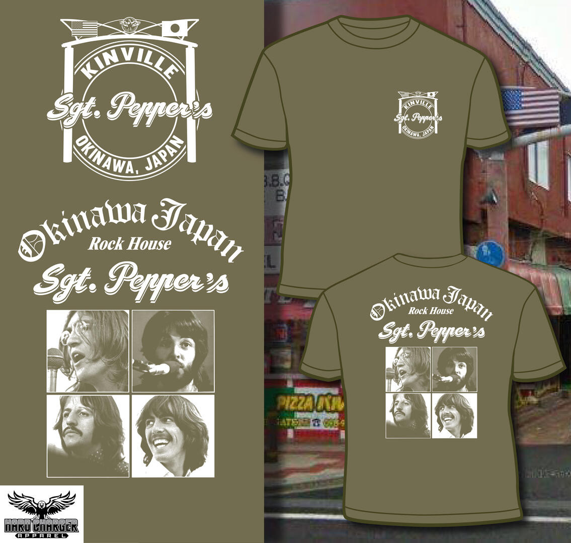 Okinawa Japan Sgt Pepper's Rock House Kinville T-shirt - Hard