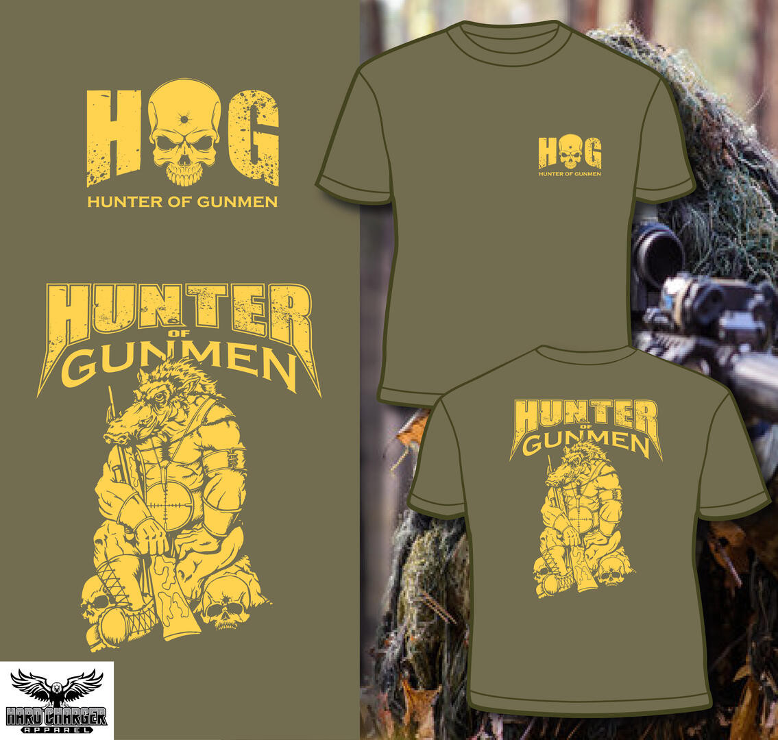 Sniper Hunter of Gunmen HOG Tshirt Hard Charger Apparel