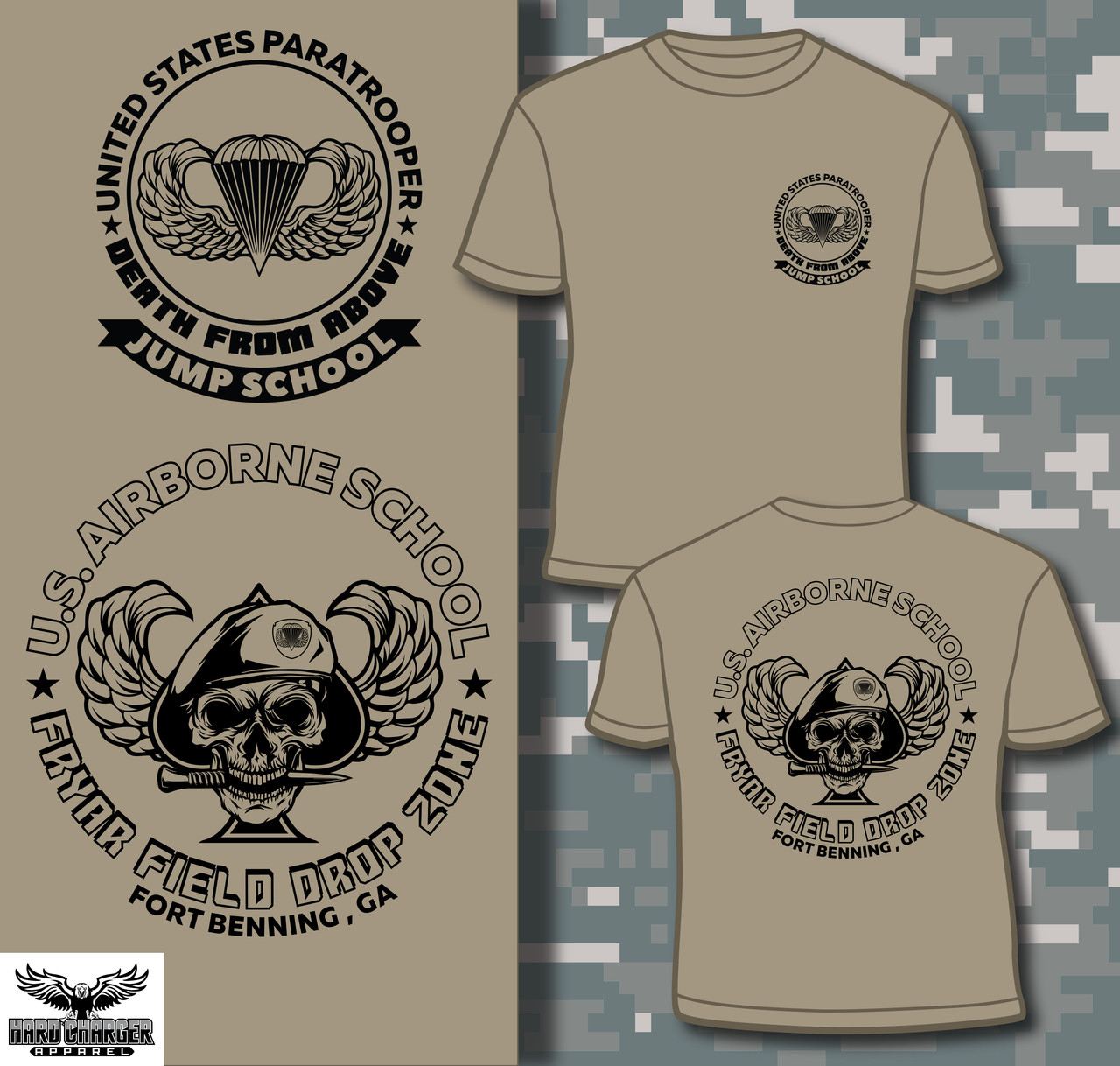 Fort Benning Airborne Jump School Fryar Field Jump Zone Shirt Hard Charger Apparel