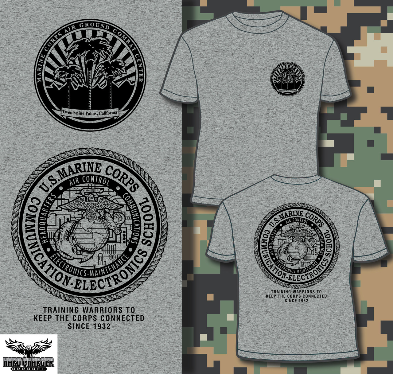 Comm School Twentynine Palms, CA T-shirt - Hard Charger Apparel