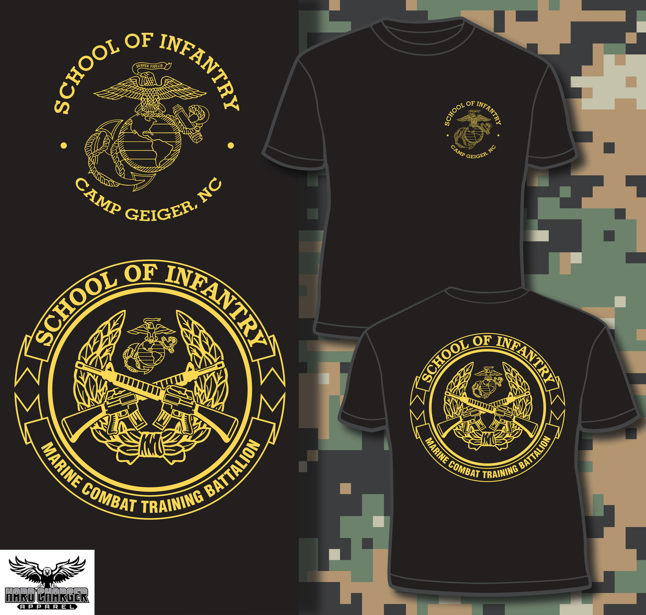 School of Infantry Camp Geiger T-shirt - Hard Charger Apparel