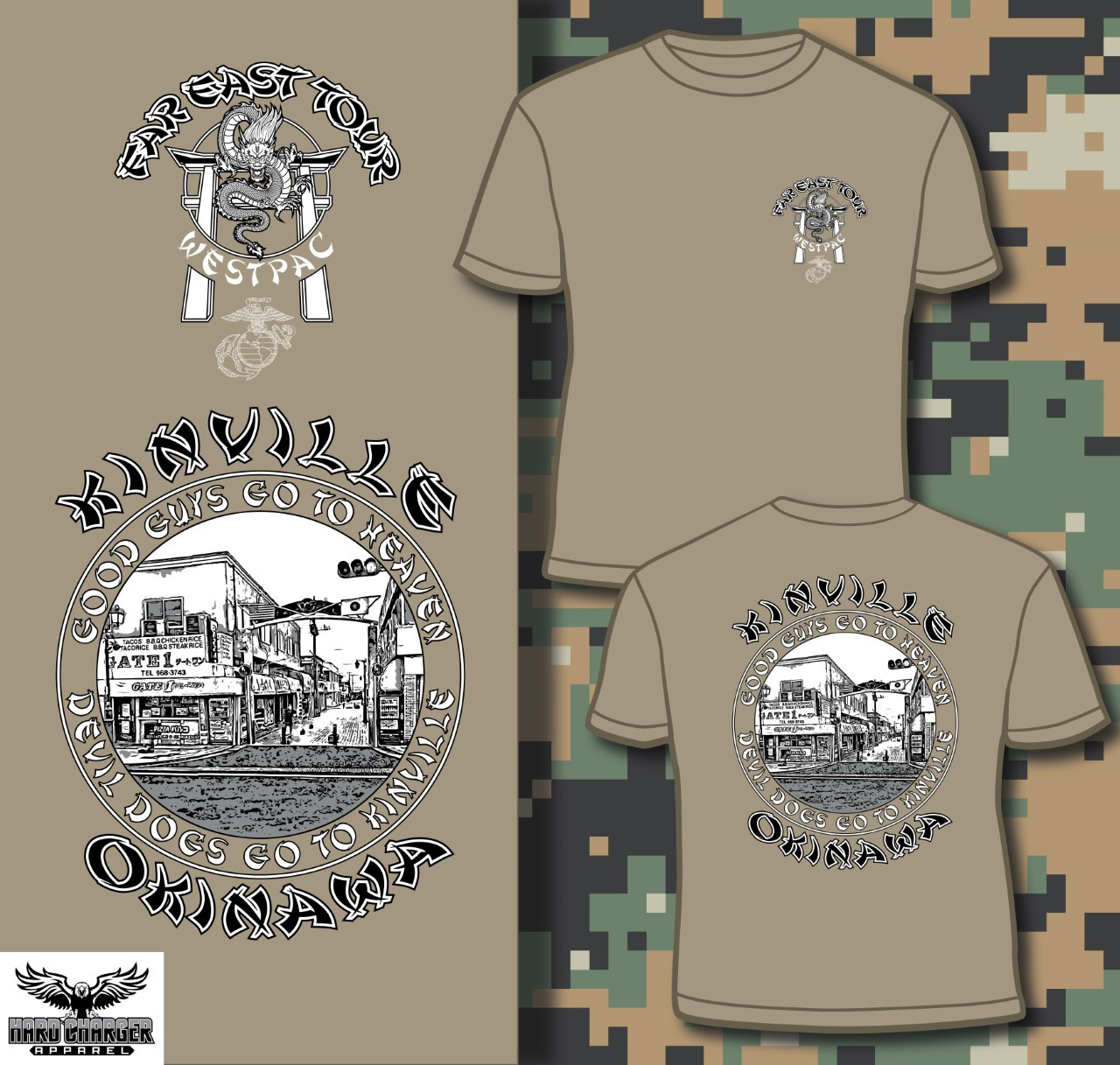 Kinville, Okinawa Japan T-shirt - Hard Charger Apparel
